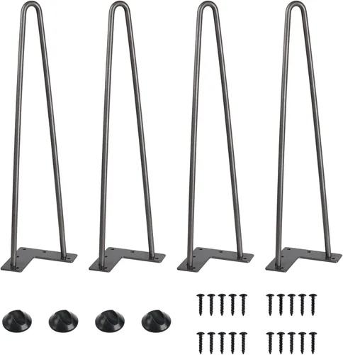 Miniatura 23 de SMARTSTANDARD Patas de muebles de horquilla de alta resistencia de 4 pulgadas, proyectos de bricolaje de metal para el hogar para soporte de TV