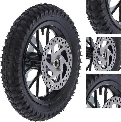 Miniatura 6 de Acouto Rueda trasera de bicicleta de bolsillo de 12.5 x 2.75 pulgadas para Coolster de 2 tiempos Mini Dirt Bike QG50 rueda trasera neumático llanta