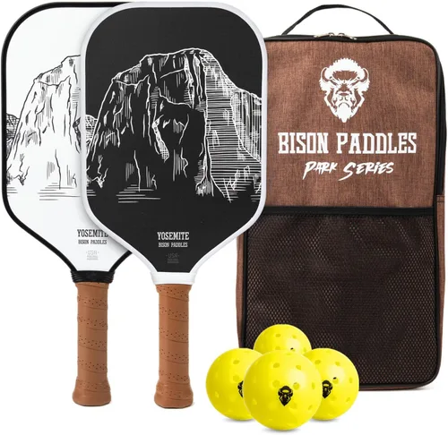 Miniatura 8 de Bison Paddles: Carbon Fiber Pickleball Paddle Set of 2 - National Parks Edition Durable Unibody Construction Textured Carbon Fiber Surface