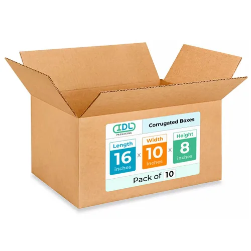 Miniatura 241 de IDL Packaging Paquete de 5 cajas de envío altas de 8 x 8 x 48 pulgadas, extra resistentes de 200 libras frente a caja regular, cajas de mudanza