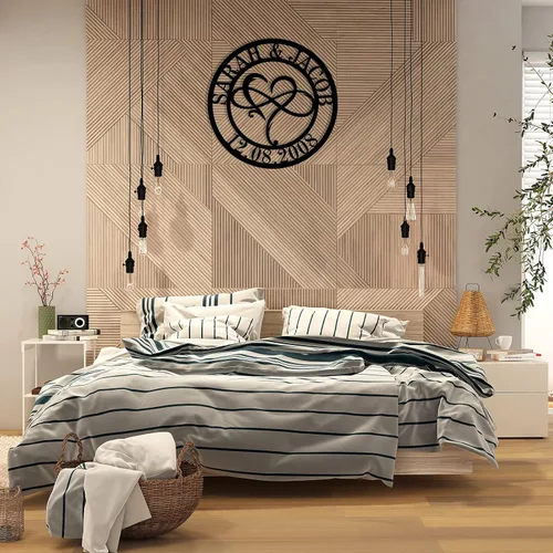 Miniatura 6 de Letrero de infinito personalizado, símbolo de infinito personalizado, nombre de familia, letreros de metal, letrero de nombre para colgar