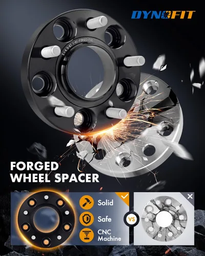 Miniatura 4 de dynofit Espaciadores de rueda de 5 x 114.3 pulgadas de 1 pulgada para Hyundai Genesis Mazda Kia, 2.642 in Hub Centric, M12x1.5, Compatibilidad