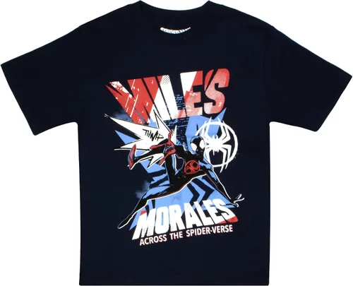 Miniatura 4 de Marvel Spider-Man Spiderverse Avengers - Camiseta de manga corta, paquete de 4 unidades, Miles Morales Spider Gwen para niños