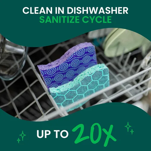 Miniatura 8 de Scotch-Brite - Esponjas resistentes para restregar con resistencia a los olores, aptas para lavavajillas, esponjas de cocina para fregado intenso