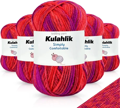 Miniatura 70 de 50g (1x50g) Hilo Acrílico para Crochet y Tejido, Hilo Degradado Colorido, 1 Rollo de Madejas, Hilo Acrílico Multicolor, Perfecto para Proyectos