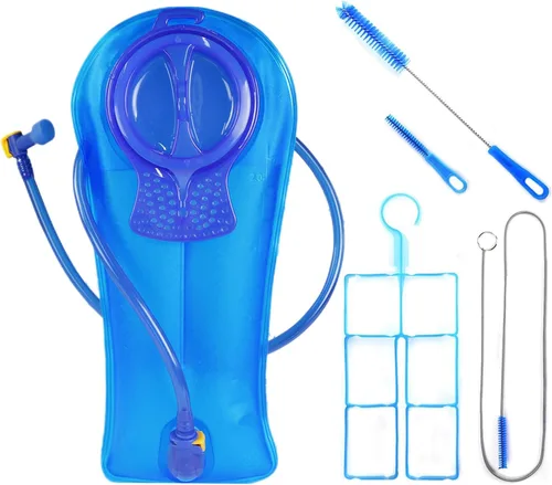 Unigear Vejiga de hidratación, 1.5L/2L/2.5L/3L Hoja de agua sin BPA e inodoro para mochileros, ciclismo, senderismo y camping Azul con kit de
