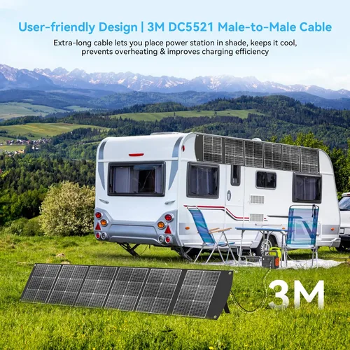 Miniatura 8 de 100W Panel Solar portátil CPC Material USB-C PD3.0 y 20V DC XT60 Anderson Lightweight, Foldable, USB-A/C Fast Charging, 3m DC Cable, IP65