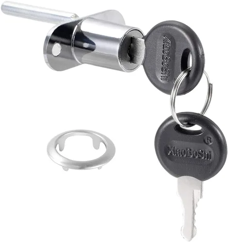 Miniatura 2 de uxcell Cerradura de émbolo de armario de armario de escritorio, 5/8 pulgadas de diámetro del cilindro de 13/16 pulgadas de longitud del cilindro