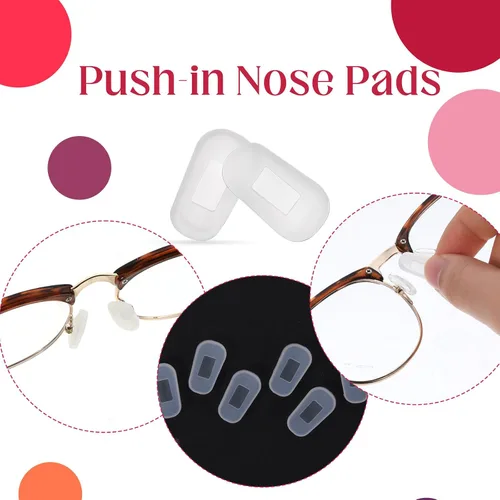 Miniatura 6 de Almohadillas de nariz para gafas, almohadillas de silicona suave para la nariz, almohadillas deslizantes para puente nasal, protectores de nariz