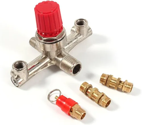 Miniatura 2 de Válvula de interruptor regulador de presión del compresor de aire con soporte de montaje para compresores pequeños