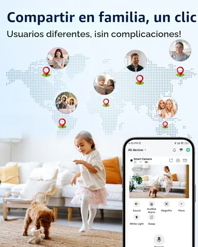 Miniatura 9 de AMTIFO Cámaras de seguridad inalámbricas magnéticas para exteriores: WiFi inteligente 2K para interiores sin instalación - Cámaras inalámbricas