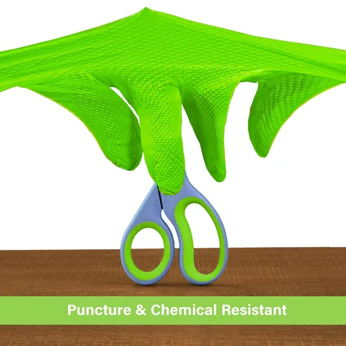 Miniatura 3 de 1st Choice Guantes de mecánico de 6 mil, guantes de nitrilo desechables sin látex, caja mediana de 100 guantes desechables de nitrilo verde