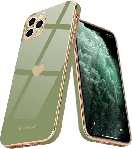 Miniatura 11 de Teageo Funda para iPhone 11 Pro Max para niñas y mujeres, lindo corazón de amor, cubierta trasera suave, protección completa elevada, protección