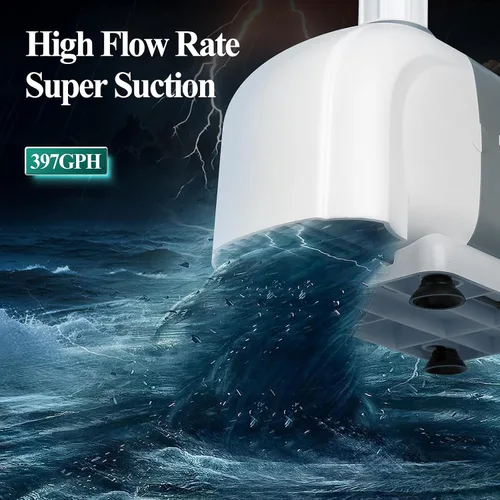 Miniatura 7 de Boxtech Bomba de fuente 396 GPH – Bomba de agua sumergible de 25 W, bomba de cascada de estanque de elevación de 6.56 pies, bomba de agua