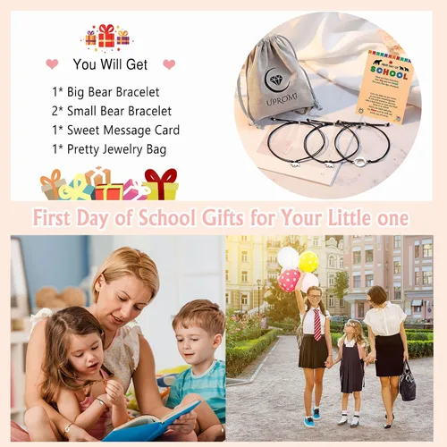 Miniatura 6 de UPROMI 23 piezas de primer día de guarderíapreescolarjardín de infanciaprimer gradosegundo gradotercer grado, pulsera de regreso a clases mamá y yo