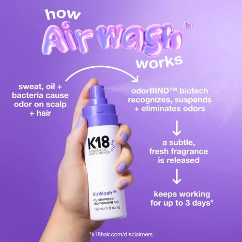 Miniatura 4 de K18 AirWash™ Dry Shampoo, Non-Aerosol, Balances Scalp & Controls Excess Oil Production
