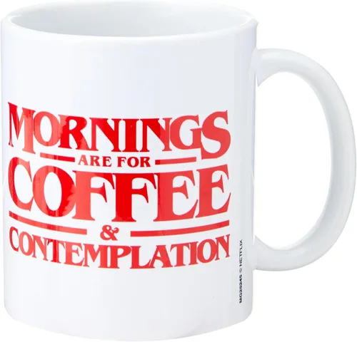 Pyramid International Stranger Things - Taza de cerámica con diseño de café y contemplación en caja de presentación, producto oficial