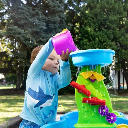 Miniatura 12 de Step2 Parque infantil con estanque de baño Splash Pond, juego sensorial de agua y arena para niños, juguetes de verano al aire libre, 13 piezas