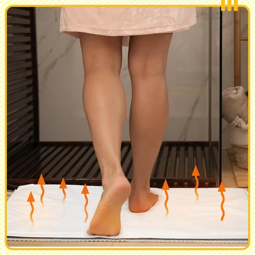 Miniatura 6 de Glooglitter Almohadilla térmica para alfombras de baño, temperatura ajustable (86-141 ℉) y tiempo (1-12 horas), tapete térmico impermeable