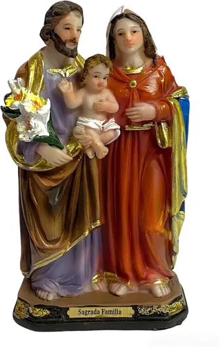 Gigi's Classy Kids Estatua de la Sagrada Familia de 5" pulgadas Virgen María, San José y Jesús Imagen Sagrada Familia Regalo religioso
