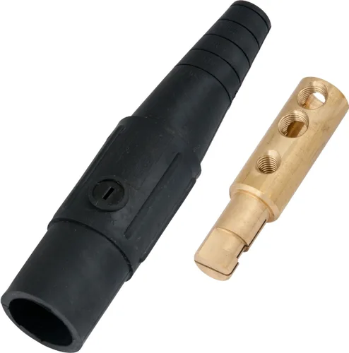 Miniatura 9 de Marinco CLS20FB-A CLS tipo Cam, serie 16 en línea, conector de un solo pin, 400 amperios, 600 voltios, #2-2/0 AWG, hembra - negro (A)