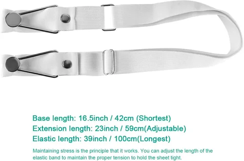 Miniatura 3 de Correas de soporte para sábanas, clips ajustables para sábanas ajustables, tirantes elásticos para sábanas, fundas de colchón, cojín de sofá