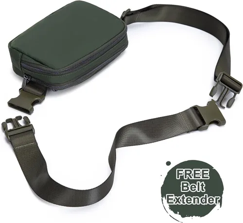 Miniatura 7 de AROME Mini bolsa de cinturón para mujer, riñonera de moda, cangurera cruzada con extensor de correa para mujeres y hombres, bolsa de cintura