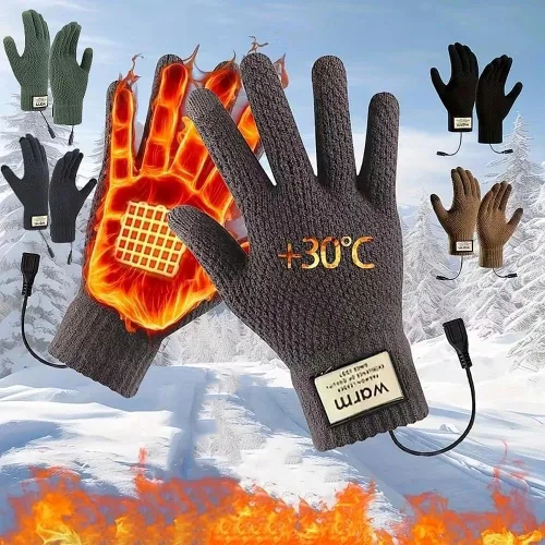 2 guantes térmicos para hombres y mujeres, guantes térmicos para calentar las manos, guantes de invierno cálidos para equitación, esquí, senderismo