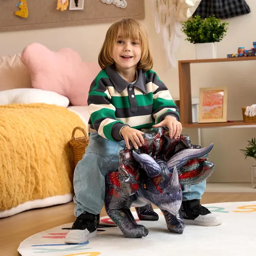 Miniatura 6 de JOYIN Juguete inflable de dinosaurio Triceratops de 43 pulgadas para decoraciones de fiesta, regalo de fiesta de cumpleaños para niños y adultos