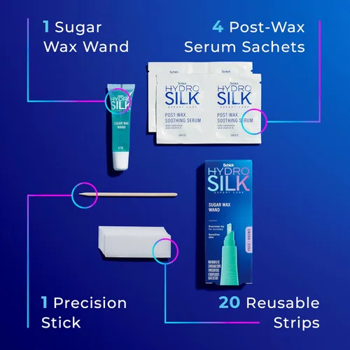 Miniatura 3 de Schick Hydro Silk - Varita de cera de azúcar Lápiz de cera de cejas, depilación facial y labial, depilatorio de depilación facial, 0.7 onzas