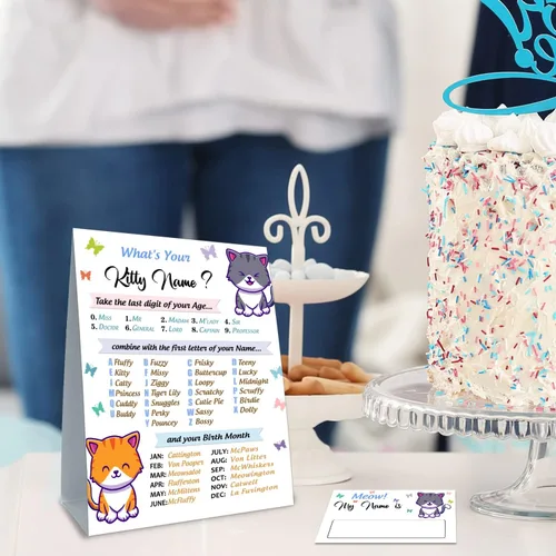 Miniatura 6 de Juego de nombre de animales salvajes - Juego de fiesta de cumpleaños con letrero temático de animales y etiquetas adhesivas de nombre