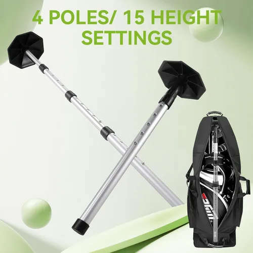 Miniatura 5 de MIKOSI Barra de soporte para bolsa de viaje de golf, varilla de soporte de aluminio ajustable de 21 a 52 pulgadas/brazo rígido, protector de club