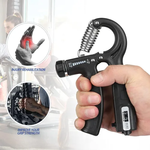 Miniatura 2 de NIYIKOW Paquete de 2 entrenadores de fuerza de agarre con contador, fortalecedor de agarre de mano, resistencia ajustable de 5 a 132.3 lbs, agarre