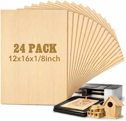 Miniatura 17 de Juexica 12 piezas de hojas de tilo de 3 mm 1/8" x 12" x 18" tablero de madera contrachapada hojas delgadas para manualidades en madera proyectos