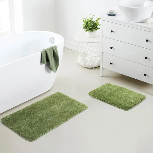 Miniatura 16 de YHF - Alfombras de baño de 20 x 32 pulgadas, extra gruesas y suaves, de microfibra peluda, lavables a máquina, alfombras de baño absorbentes, tapete