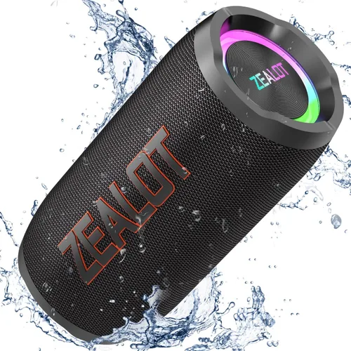 Miniatura 2 de ZEALOT Altavoz Bluetooth portátil, 80 W pico (60 W) altavoces de sonido con luz LED, Bluetooth 5.3, altavoz fuerte para el hogar, fiesta