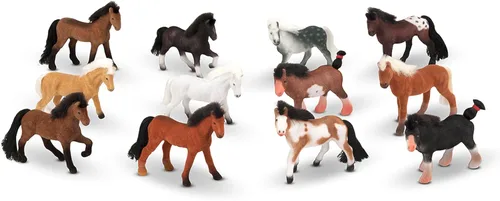 Miniatura 4 de Amigos de la pastura para niños Melissa & Doug, caballos coleccionables, 12 unidades, talla única