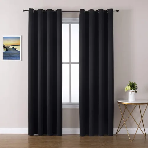 Miniatura 147 de ChrisDowa - Cortinas de cenefa pequeñas para cocina, cortinas cortas con ojales y aislamiento térmico para oscurecer la sala y habitación