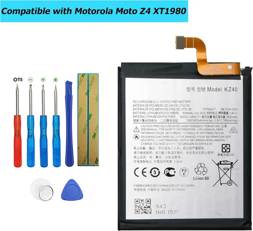 Miniatura 3 de KZ40 - Batería de repuesto compatible con Moto Z4 XT1980 con kit de herramientas