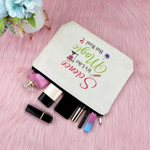 Miniatura 4 de Regalos de ciencia para mujeres, bolsa de maquillaje, regalos para profesores de ciencia, regalo para amantes de la ciencia, científico, química