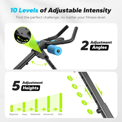 Miniatura 3 de MERACH Máquina de abdominales, equipo de entrenamiento abdominal, máquina de entrenamiento abdominal ajustable para entrenamiento de abdominales