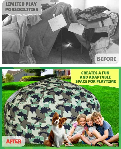 Miniatura 5 de Skywin Tienda de Aire para Niños (77" x 50" pulgadas) Se Arma en 30 Seg, Carpas para Niños Pequeños de Interior para Juego Imaginativo, Fuertes