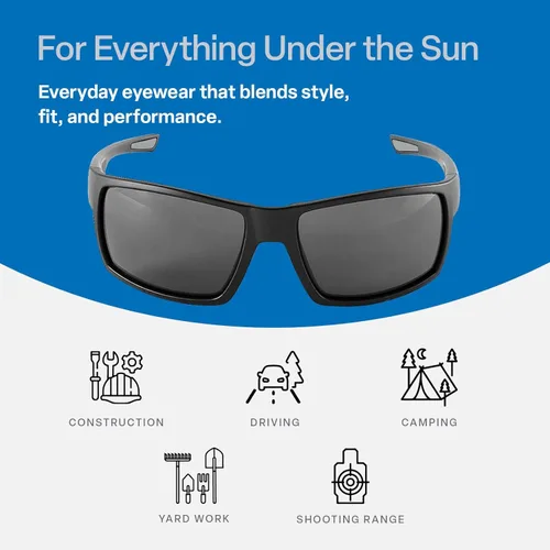 Miniatura 7 de Bullhead Safety Amberjack - Gafas de seguridad con lentes antiniebla y resistentes a los arañazos, gafas protectoras de policarbonato con protección