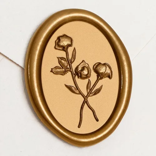 Miniatura 10 de UNIQOOO Adhesivos de sello de cera – (3 diseños en 1 unidad) para invitación de boda, 60 calcomanías autoadhesivas, perfectas para invitación