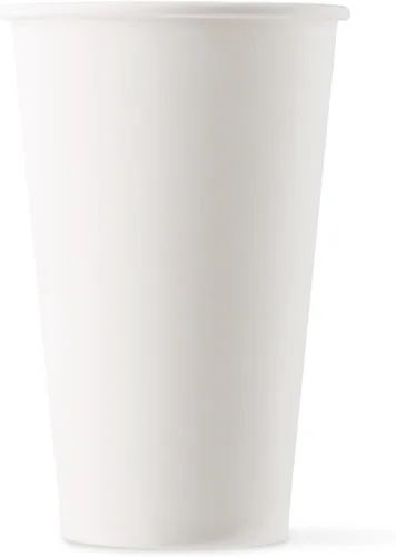 [1000 unidades] Paquete de cosecha de 16 onzas vasos de papel desechables de una sola pared blanca – bebidas calientes agua, café, té, cacao, café,
