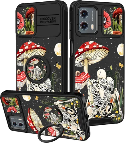 Miniatura 33 de Funermei Funda para Moto G Play 4G 2024 – Funda para teléfono para mujeres y niñas, diseño único de gato y libros, diseño único con funda