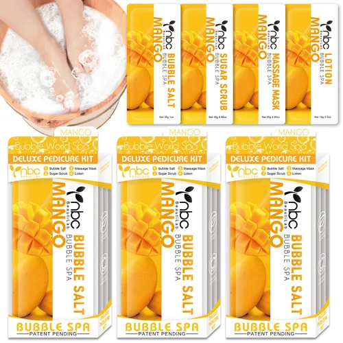 Miniatura 51 de Juego de spa de pedicura para pies, kit de pedicura para el hogar con sal de baño, loción hidratante de crema exfoliante para pies, cuidado de pies