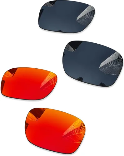 Miniatura 7 de Lentes de repuesto para gafas de sol Oakley Holbrook XXL OO9487/Holbrook XXL Asian Fit 2.402 in Rojo fuego + verde