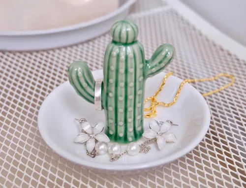 Miniatura 6 de PUDDING CABIN soporte con cactus para anillos regalo para el Día de la Madre adorno con cactus para cumpleaños para mujeres niñas amigas Día de San