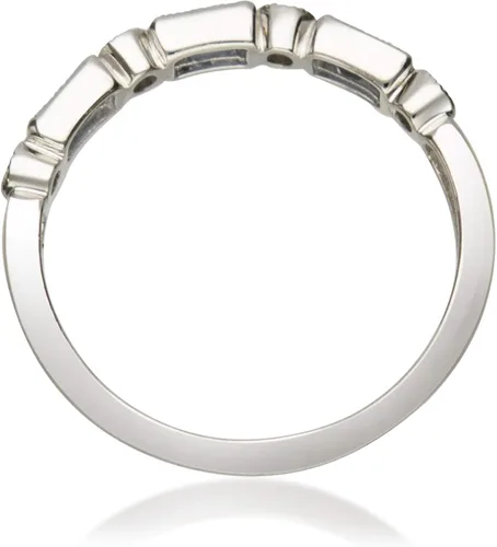 Miniatura 3 de Gin & Grace Anillo de compromiso de aniversario de aniversario de oro blanco de 10 quilates (I1, I2) y zafiro azul para mujer, zafiro